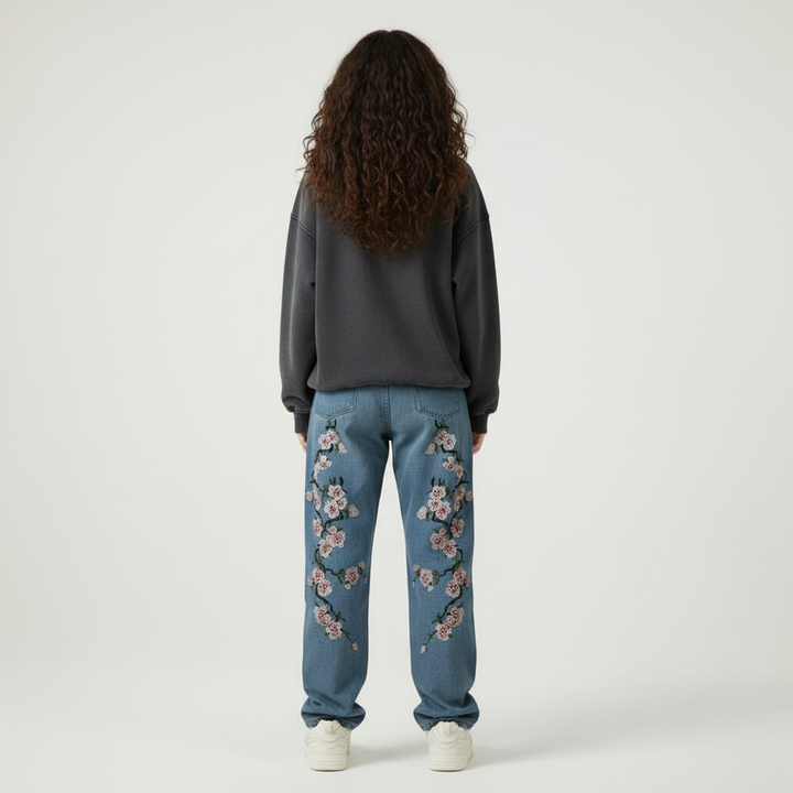 'Blossom' Embroidered Jeans