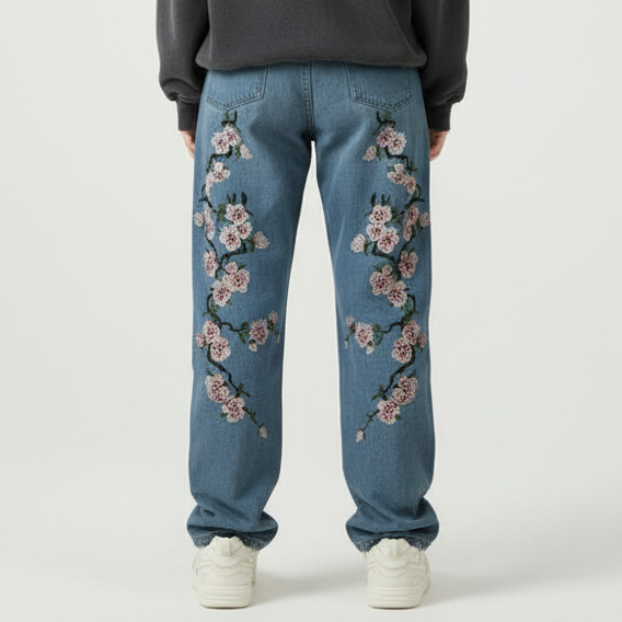 'Blossom' Embroidered Jeans