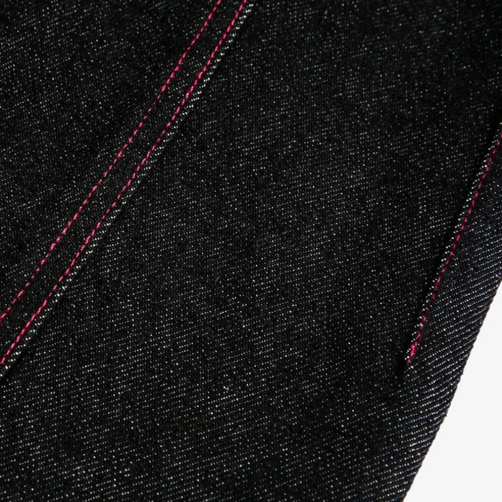 Street Culottes Red Stitching Barrel Jeans