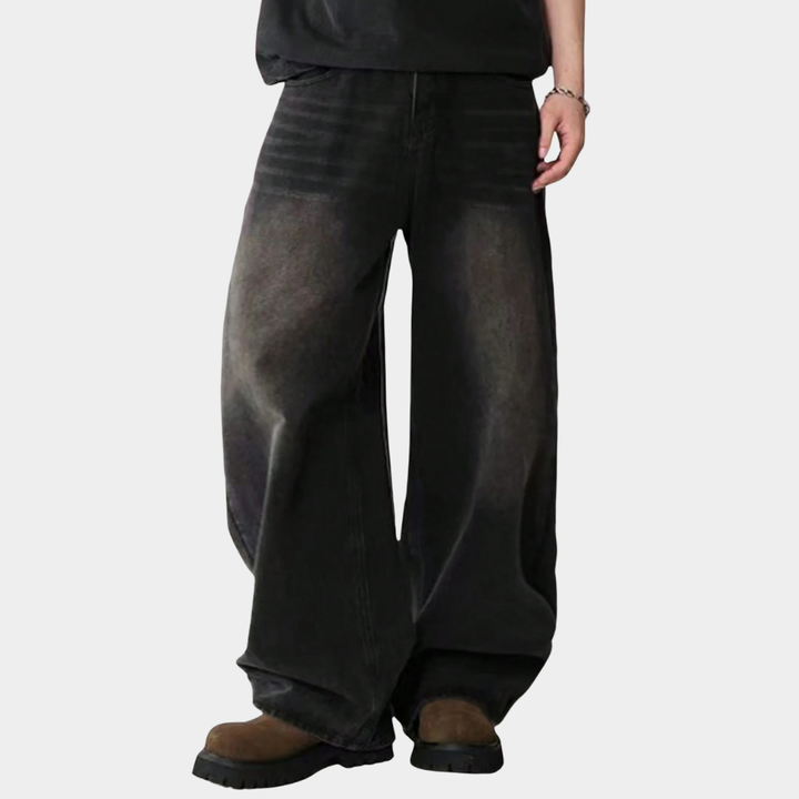 Wide Leg Jeans Black - Nostalgic Blue