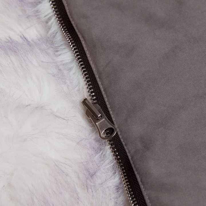 Oversized Reversible Fur Hooded Jacket