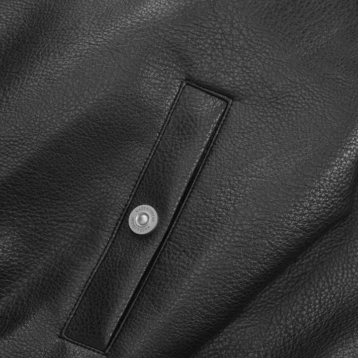 Faux Leather Vintage Street Black Air Jacket