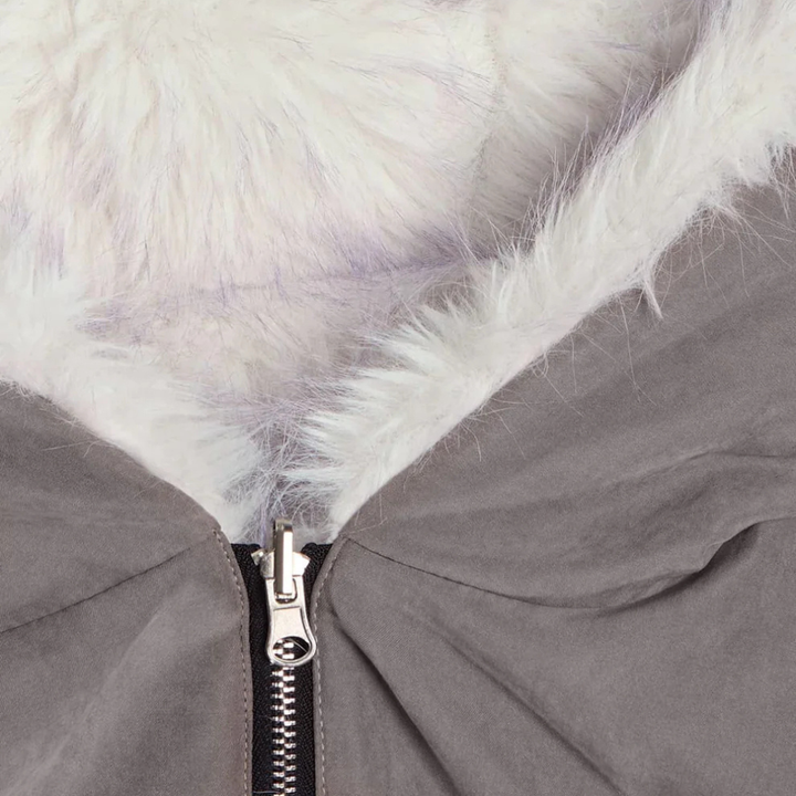 Oversized Reversible Fur Hooded Jacket