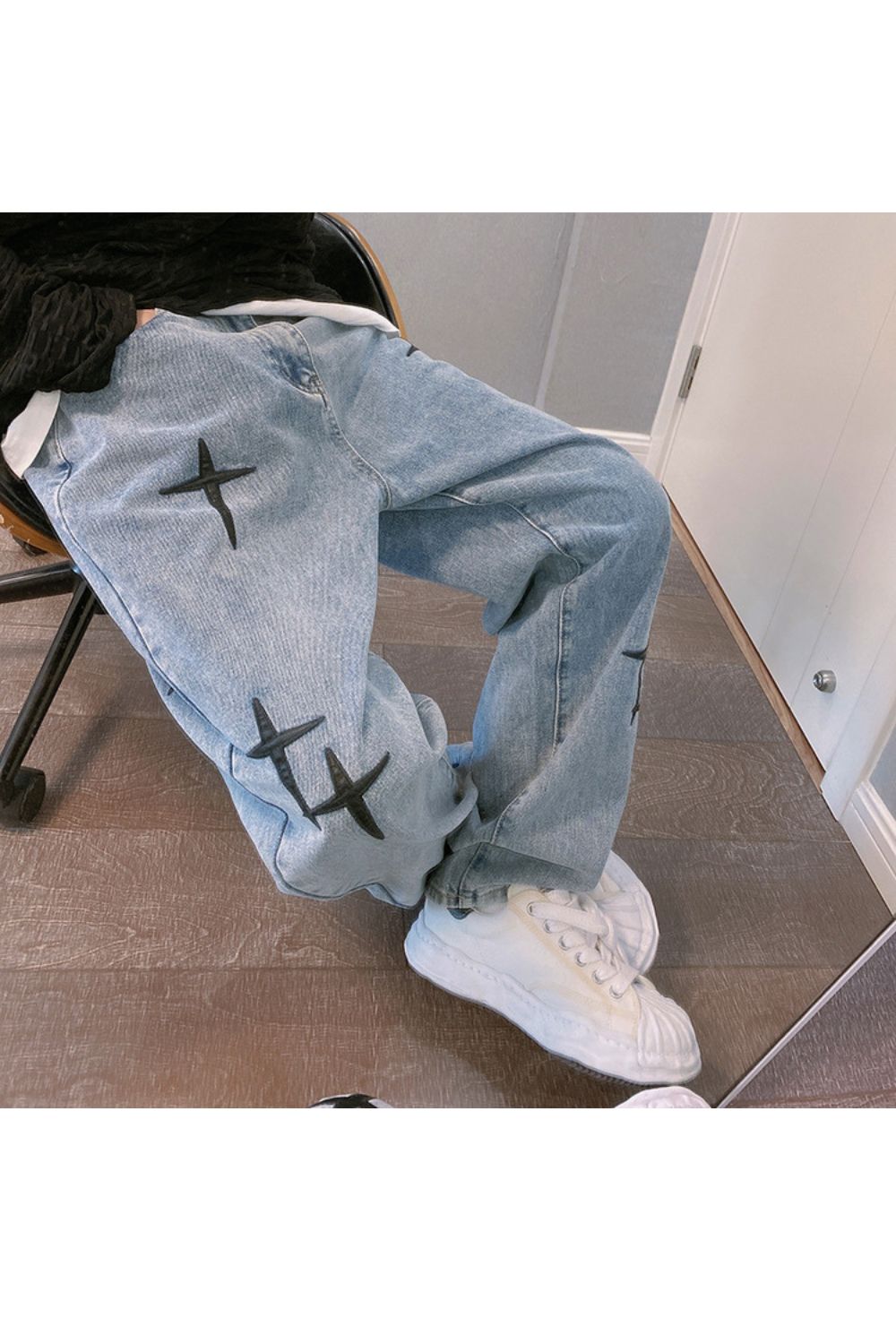 'Cross' washed jeans