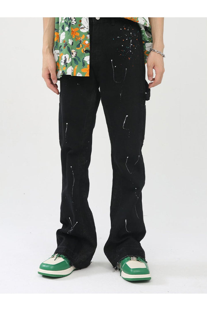 Jeans Flared With Paint