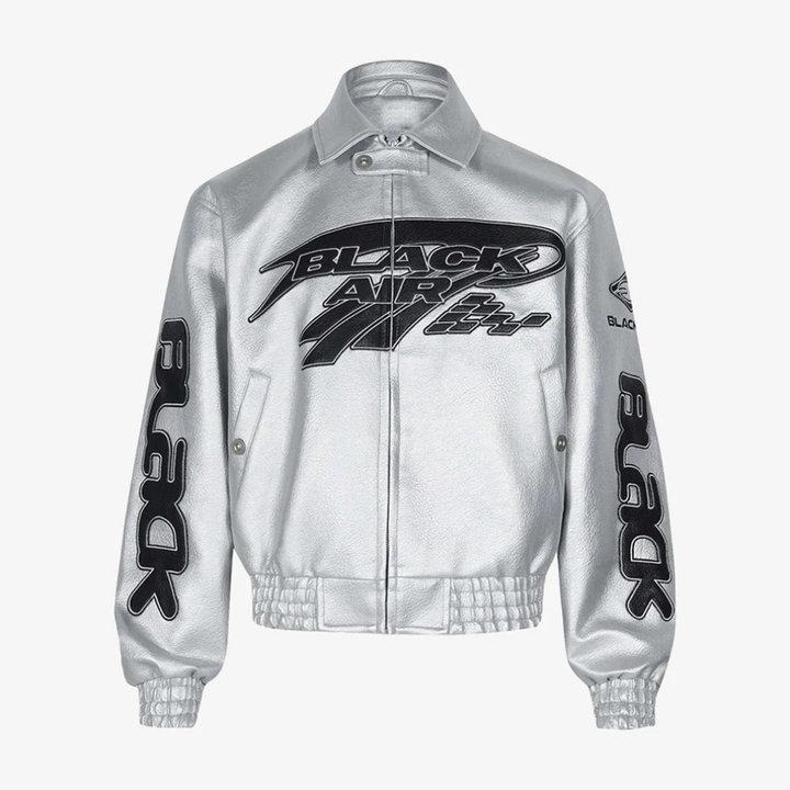 Faux Leather Vintage Street Black Air Jacket