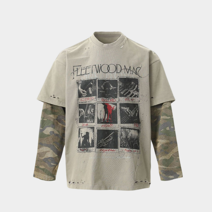 Camouflage Two-Piece Tee - Gray