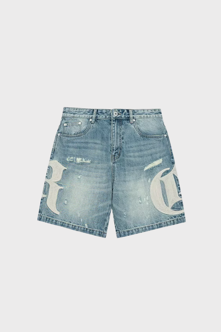 Geborduurde Denim Jort