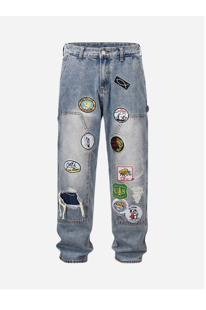 Jeans With Flare Design Patch