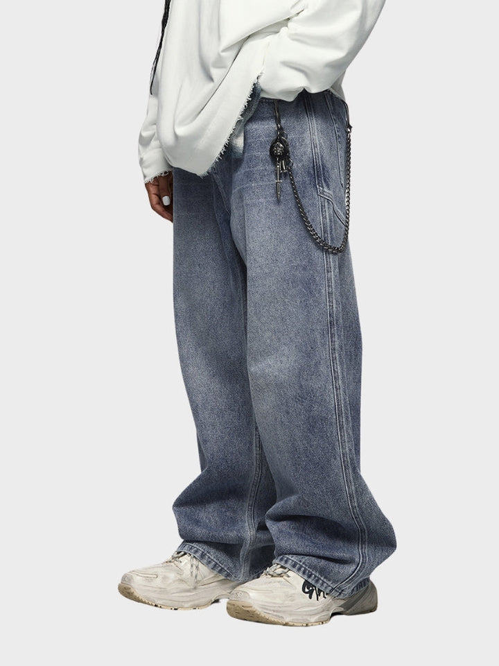 MyGarments - Baggy Denim Jeans - Grey/Blue