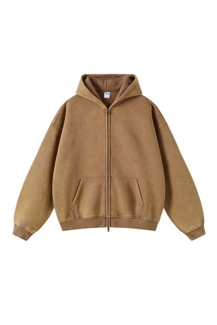 Batik Fleece Hoodie Met Ritssluiting