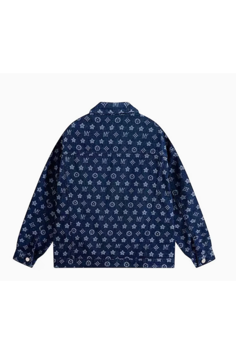 'Everett' Full Print Jacquard Denim Shirt Jacket