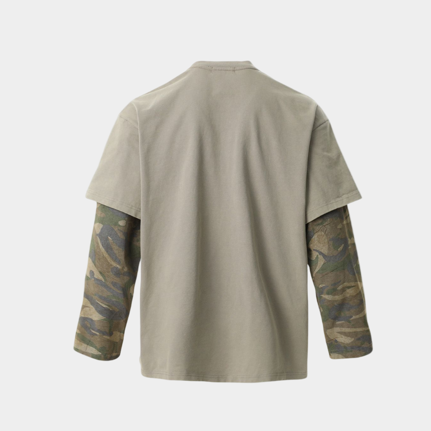 Camouflage Two-Piece Tee - Gray