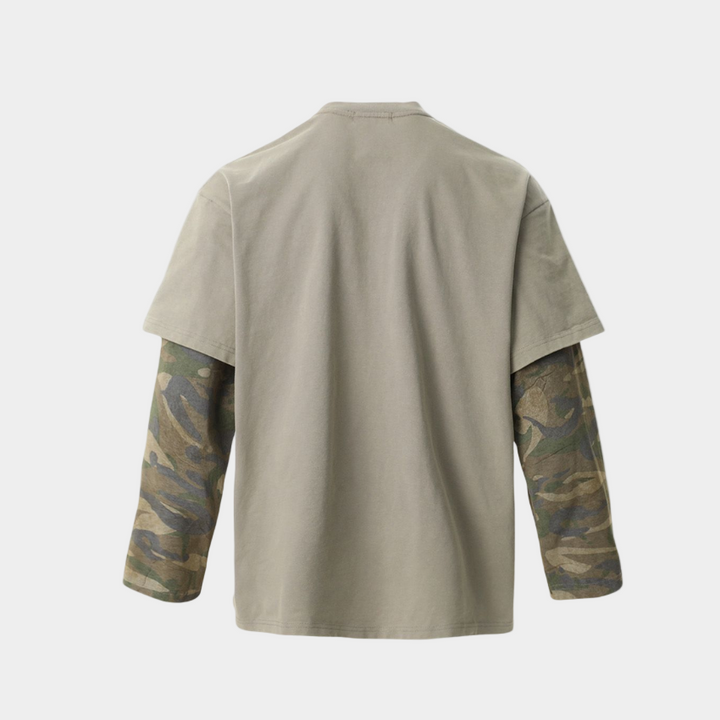 Camouflage Two-Piece Tee - Gray