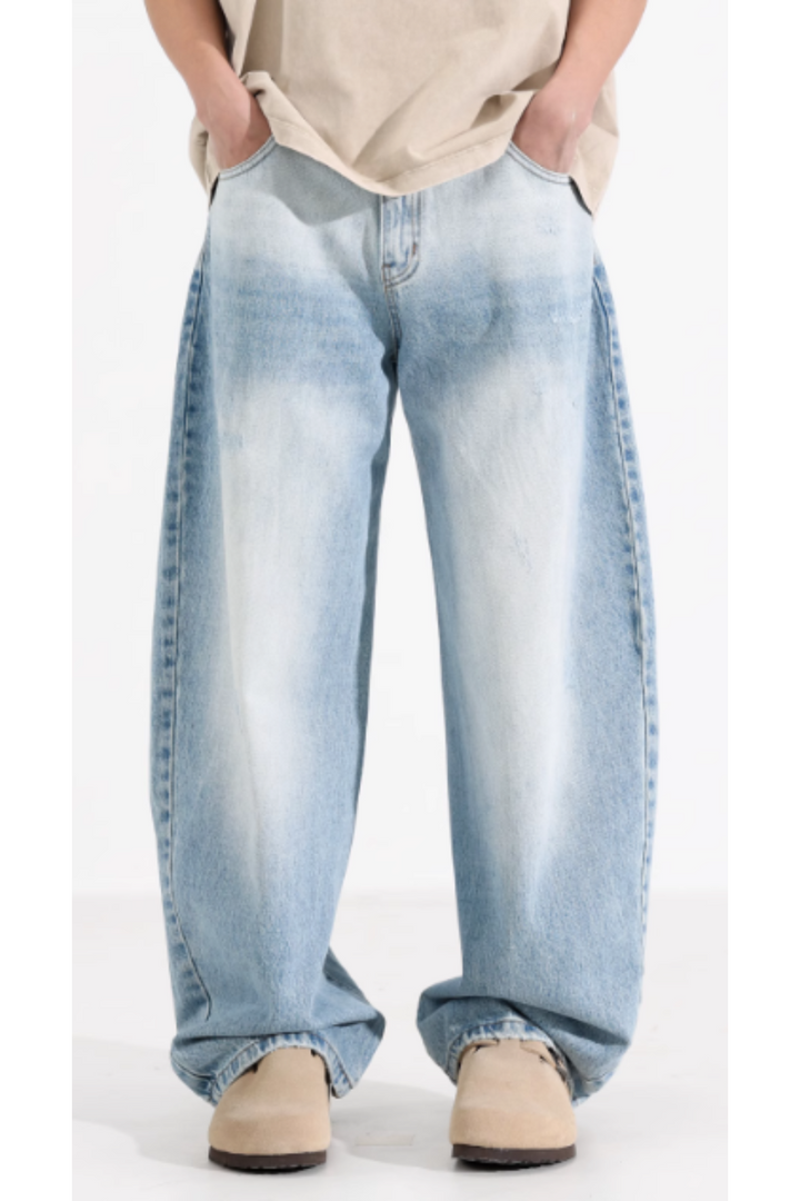 'Vanguard' Blue & White Scimitar Jeans