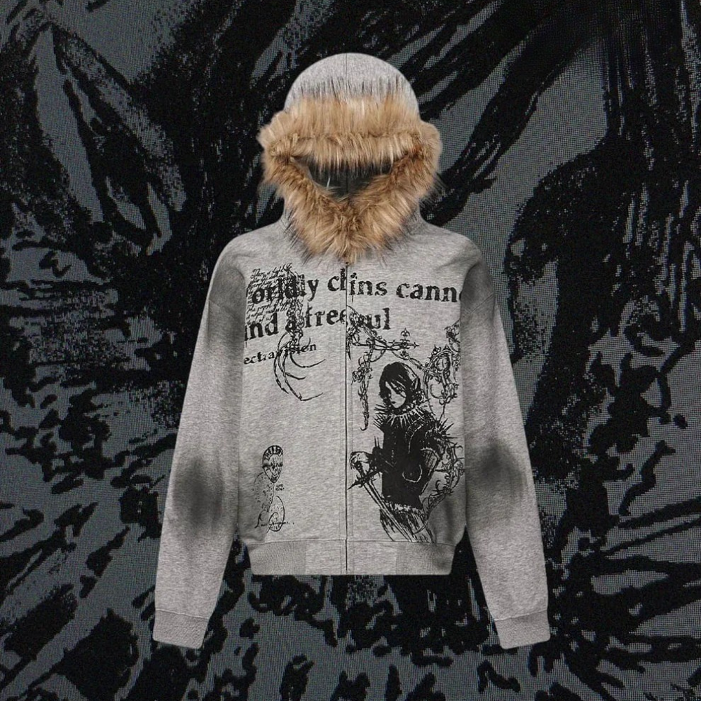 Graphic Hooded Jacket