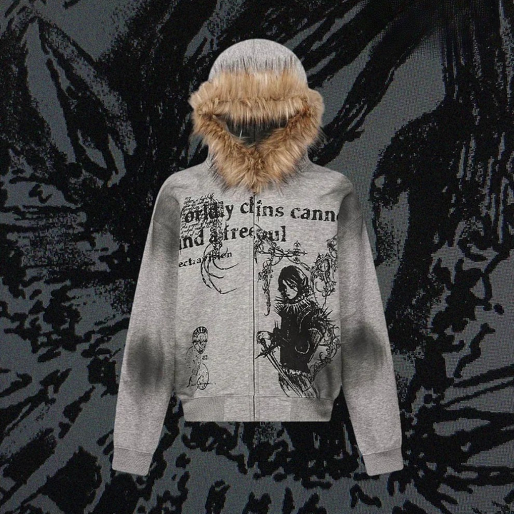 Graphic Hooded Jacket