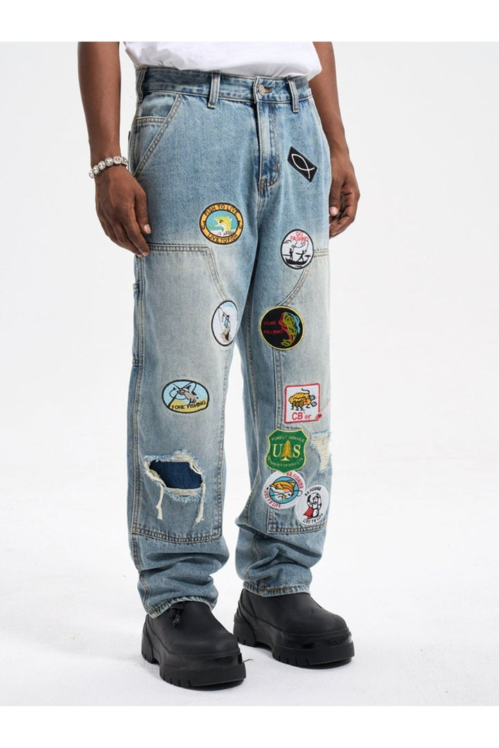 Jeans With Flare Design Patch