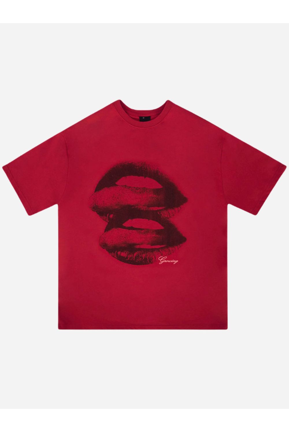 T Shirt With Lips Print