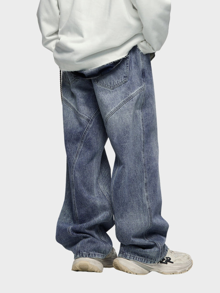 MyGarments - Baggy Denim Jeans - Grey/Blue