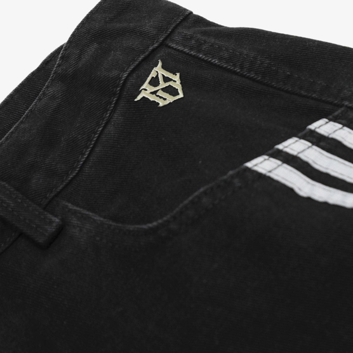 Denim Striped Barrel Jeans