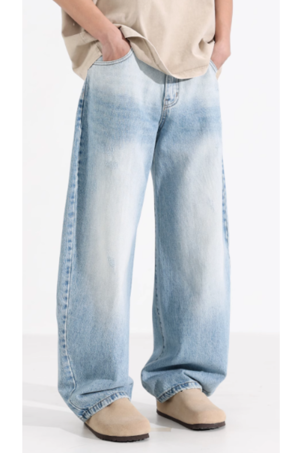 'Vanguard' Blue & White Scimitar Jeans