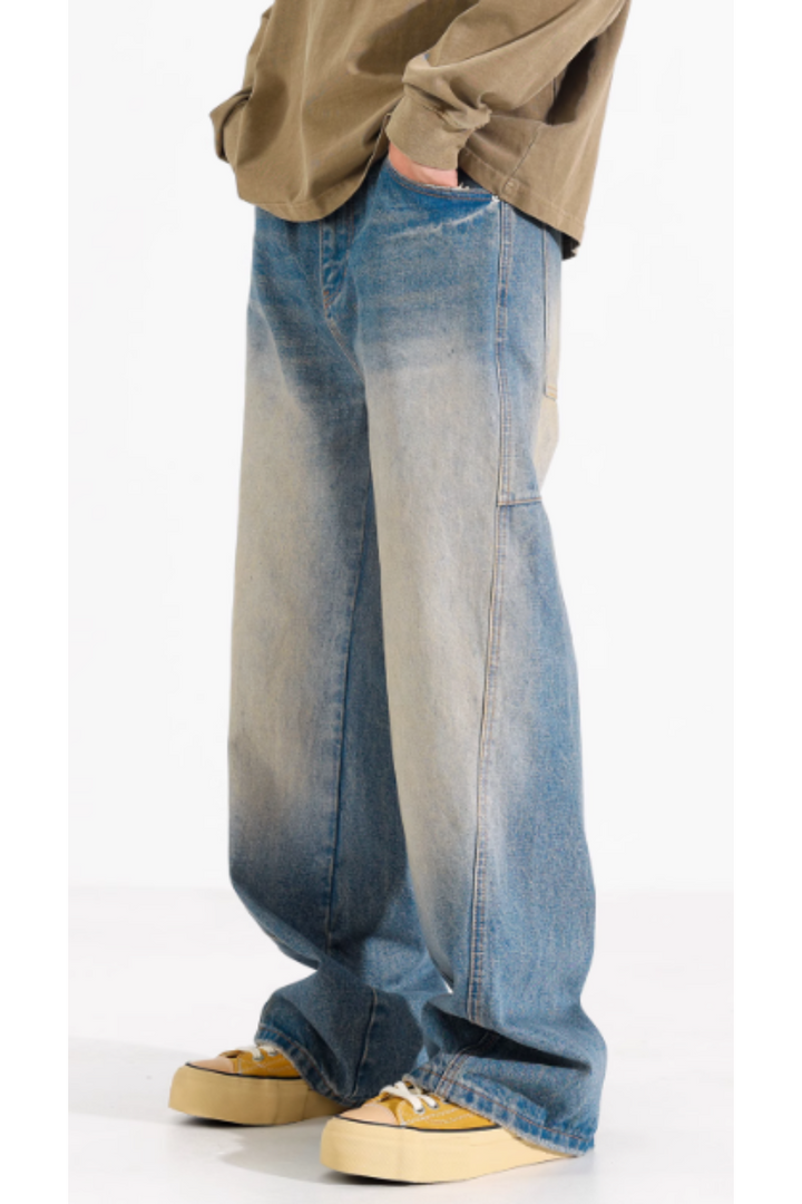 'Haven' Vintage Washed Wide-Leg Jeans