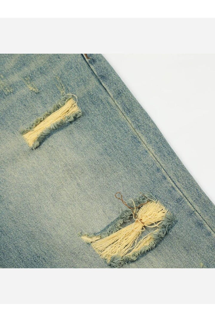 Jeans With Distressed Design