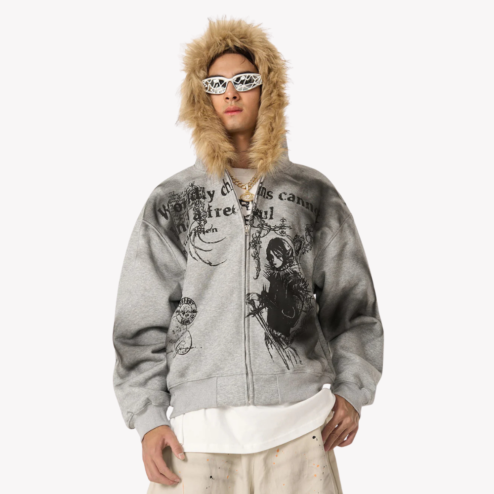 Graphic Hooded Jacket