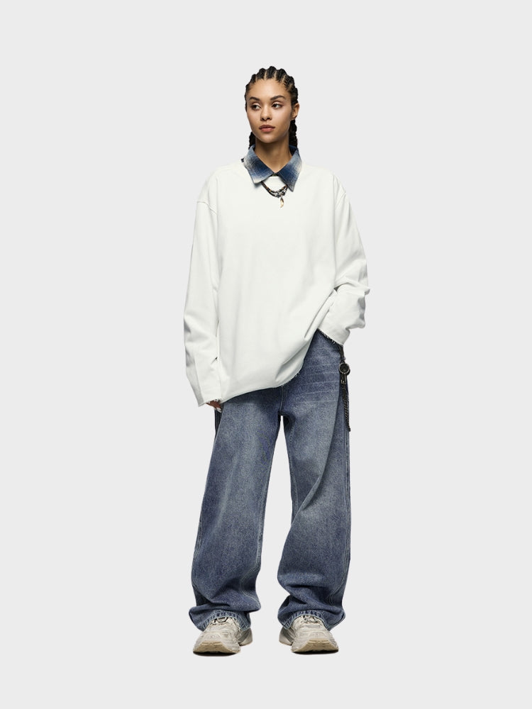 MyGarments - Baggy Denim Jeans - Grey/Blue