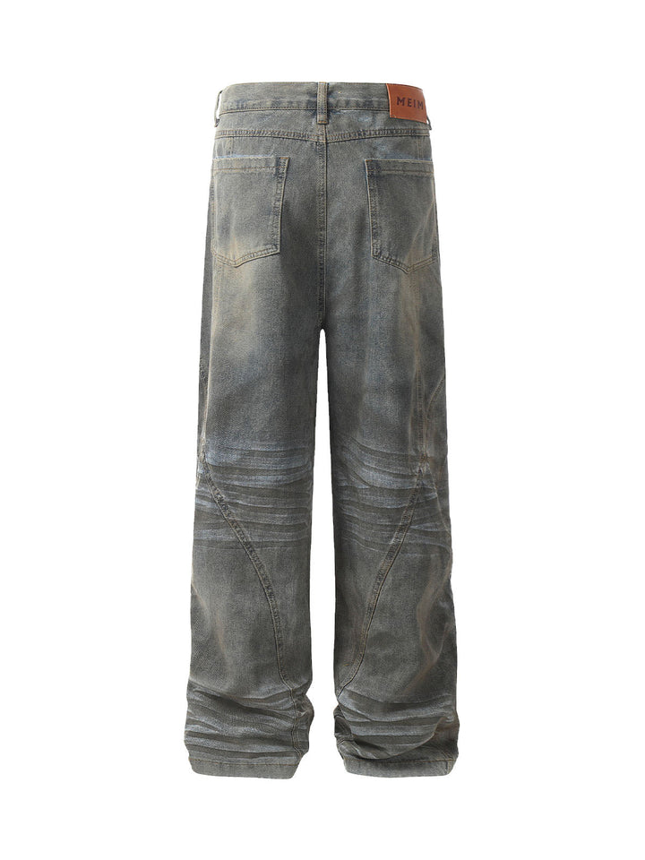 'District' High Street Distressed Jeans