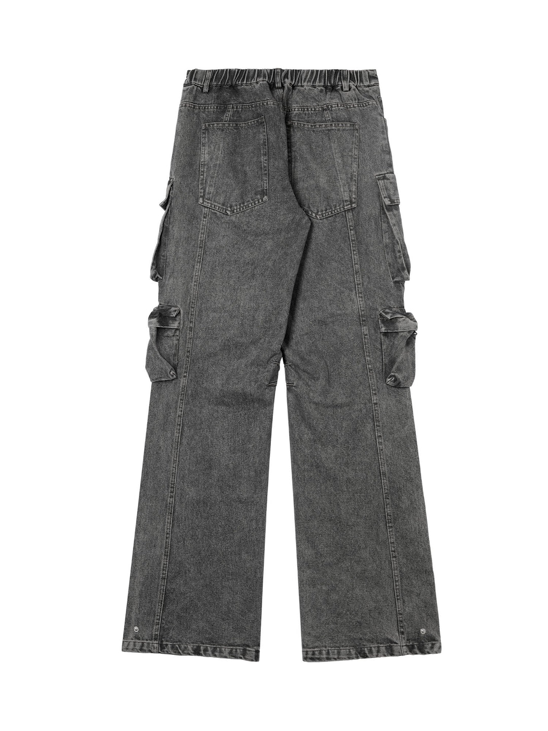 Street Stitching Multi-Pocket Workwear Washed Jeans - 2209