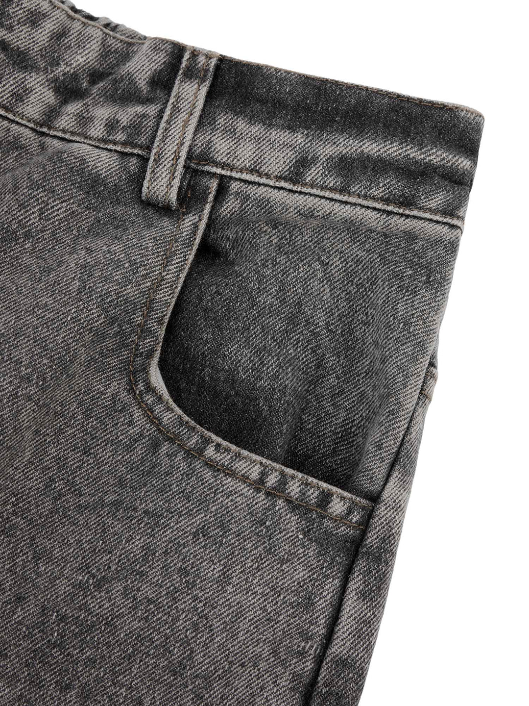 Street Stitching Multi-Pocket Workwear Washed Jeans - 2209