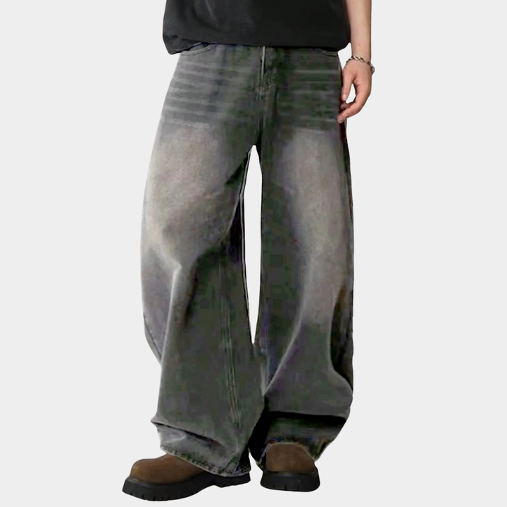 Wide Leg Jeans Black - Nostalgic Blue