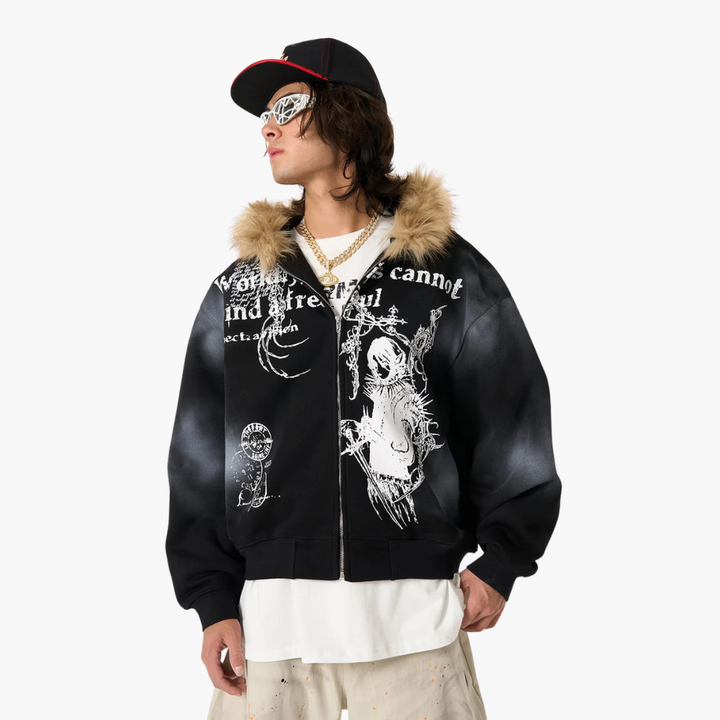 Graphic Hooded Jacket