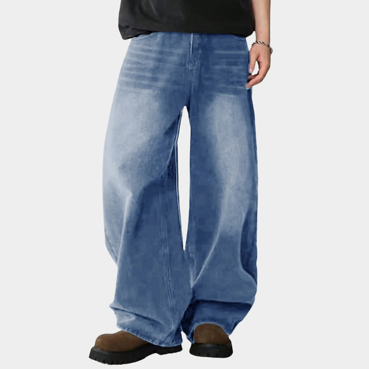 Wide Leg Jeans Black - Nostalgic Blue