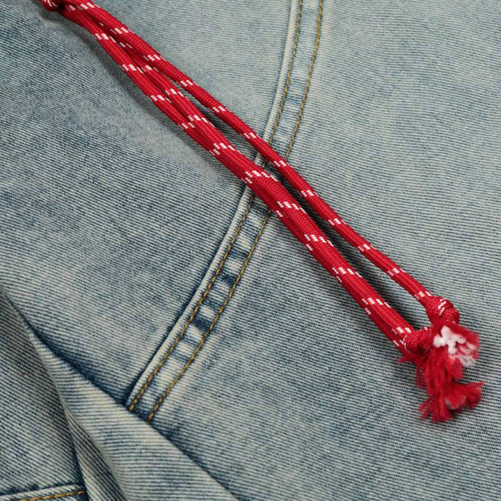 Retro Patchwork Barrel Jeans