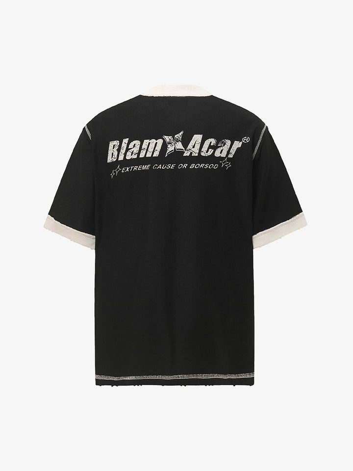 Distressed NO. 28 Jersey T-Shirt