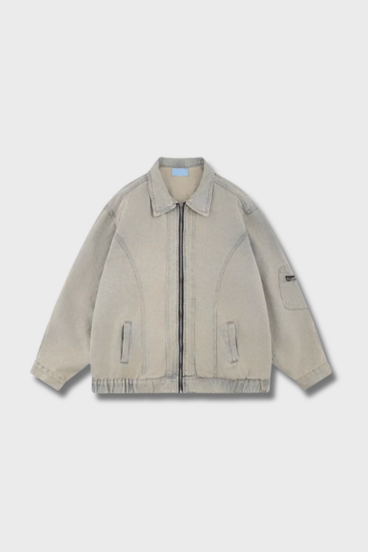 'Drift' Deconstructed Washed Denim Jacket