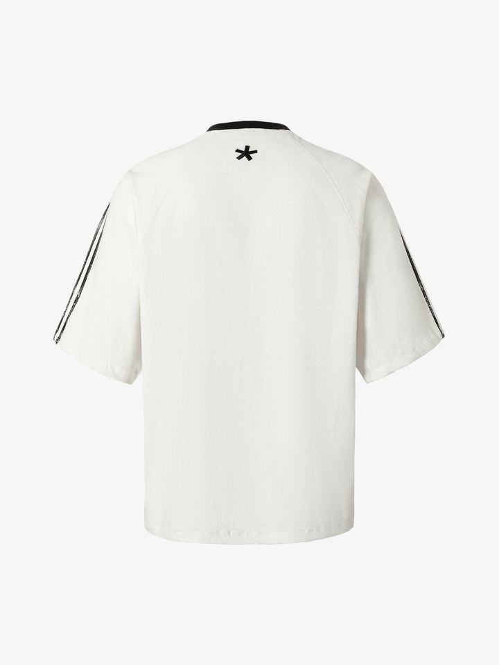 Heavy Washed Street Metal Collar T-shirt
