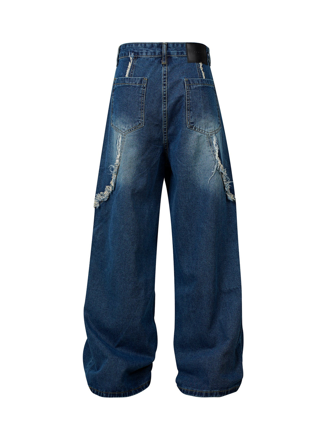 High Street Hip-hop Washed Fur Jeans - 2220
