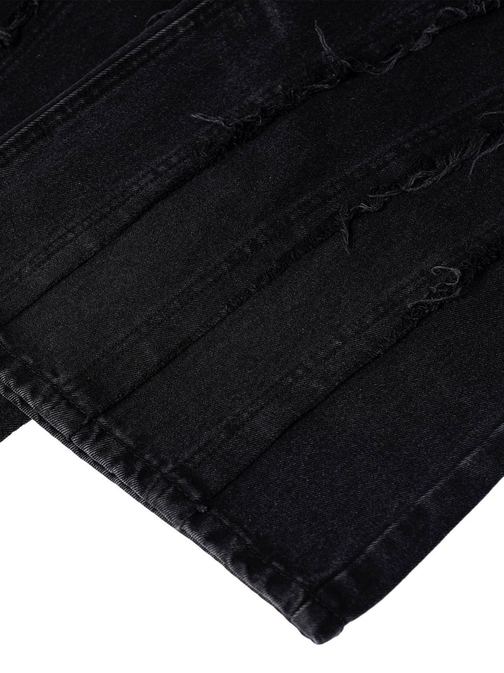 High Street Hip-hop Washed Fur Jeans - 2220
