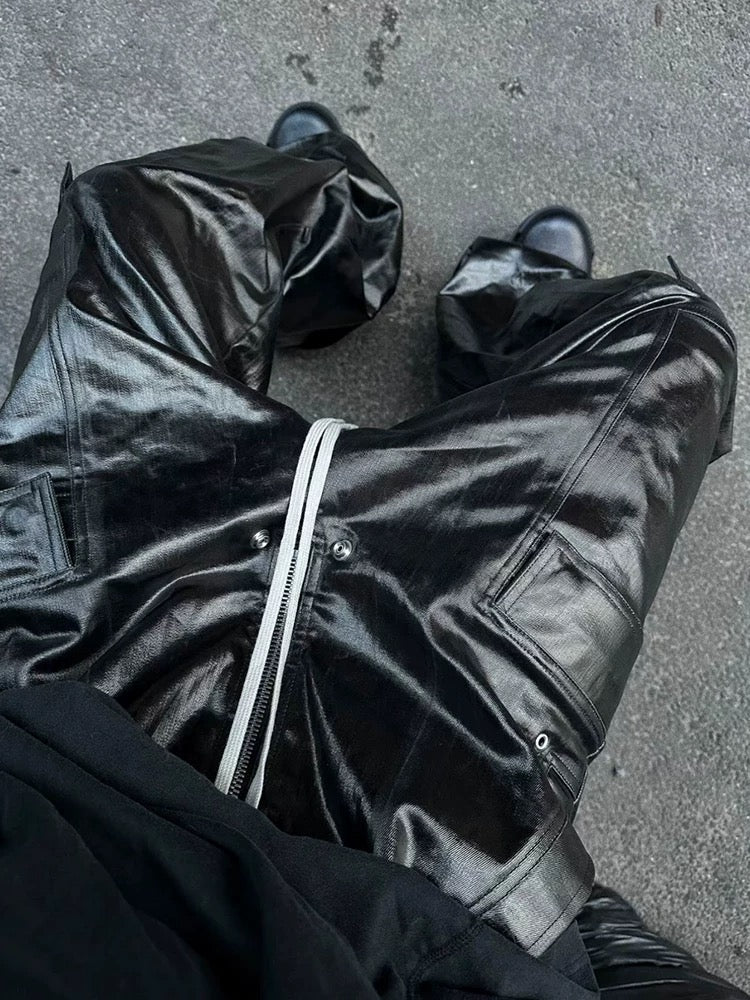 'Shadow' Matte Coated Multi-pocket Overalls