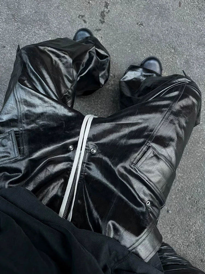 'Shadow' Matte Coated Multi-pocket Overalls