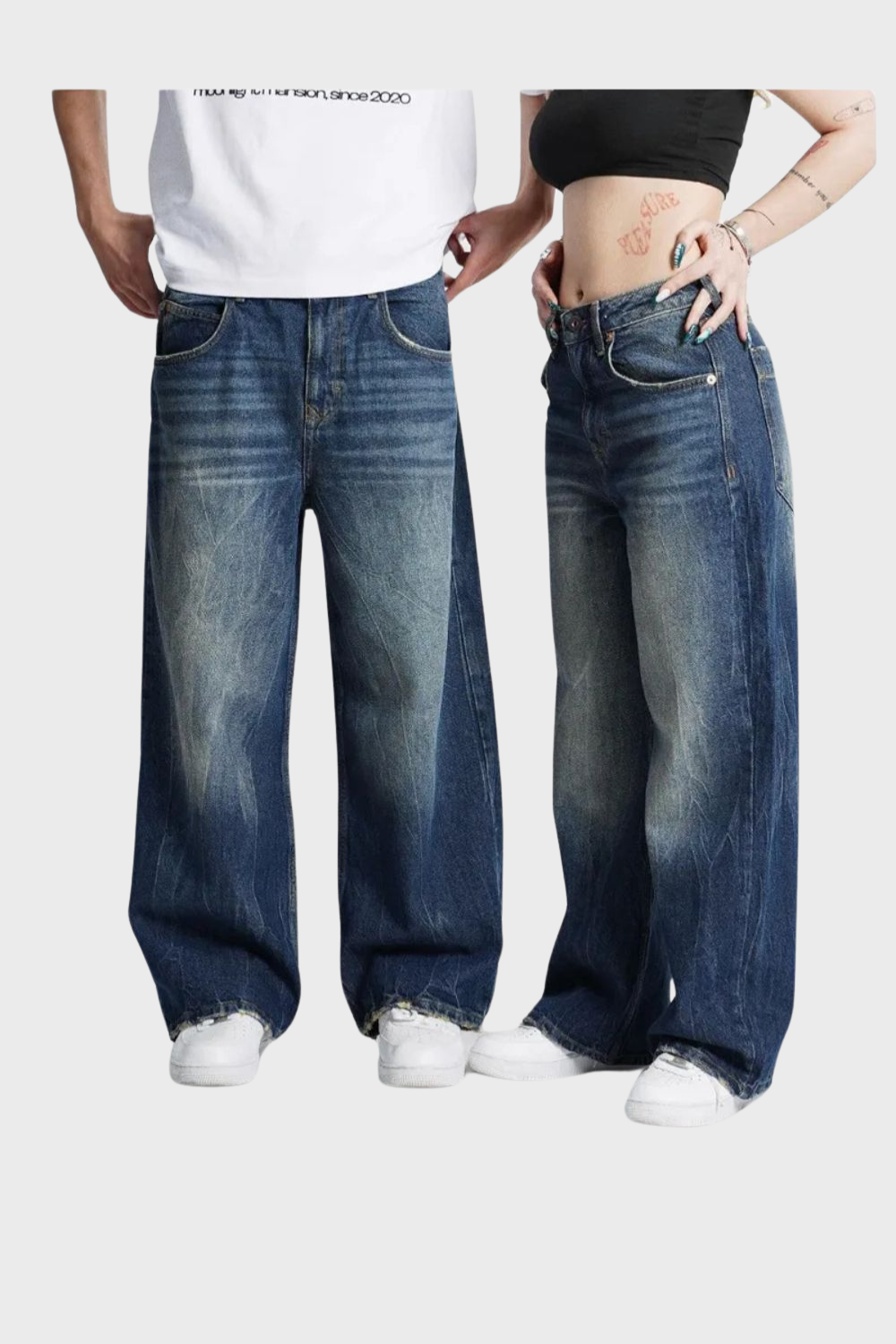 'Washed Blue' Baggy Jeans