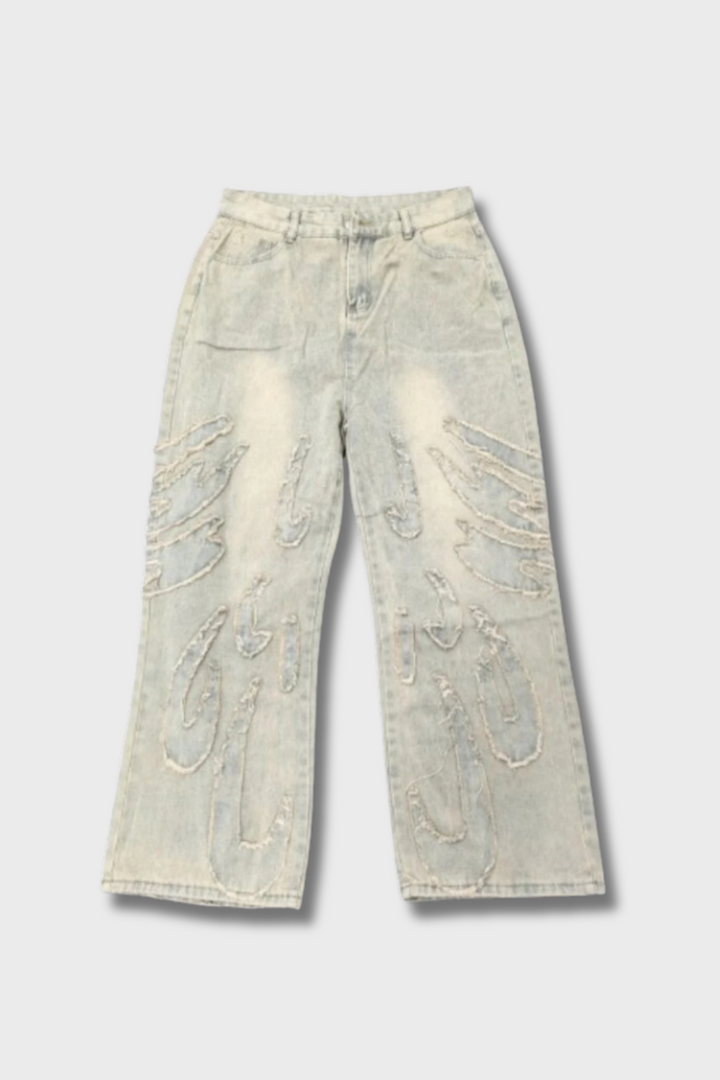 'Raw Edge' Baggy Pants