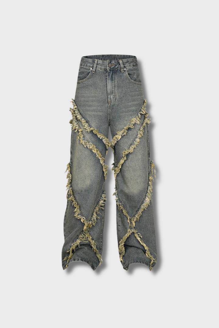 'Cascade' High Street Hip Hop Versleten Jeans
