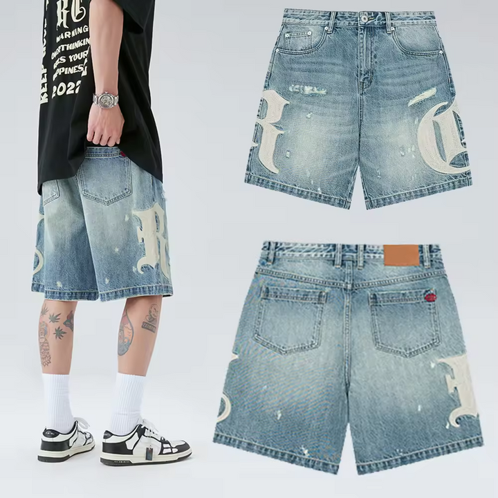 Geborduurde Denim Jort