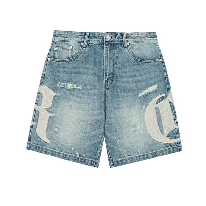 Geborduurde Denim Jort