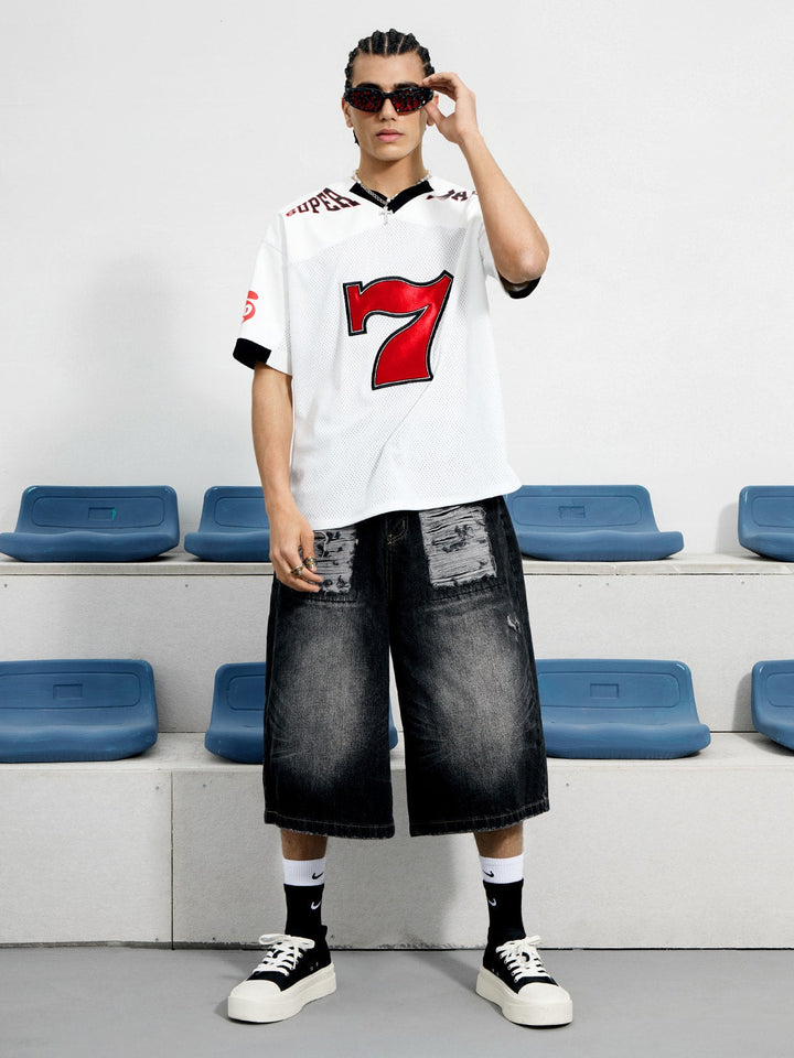 Original "SUPER 7" V-Neck Jersey T-SHIRT - 2400